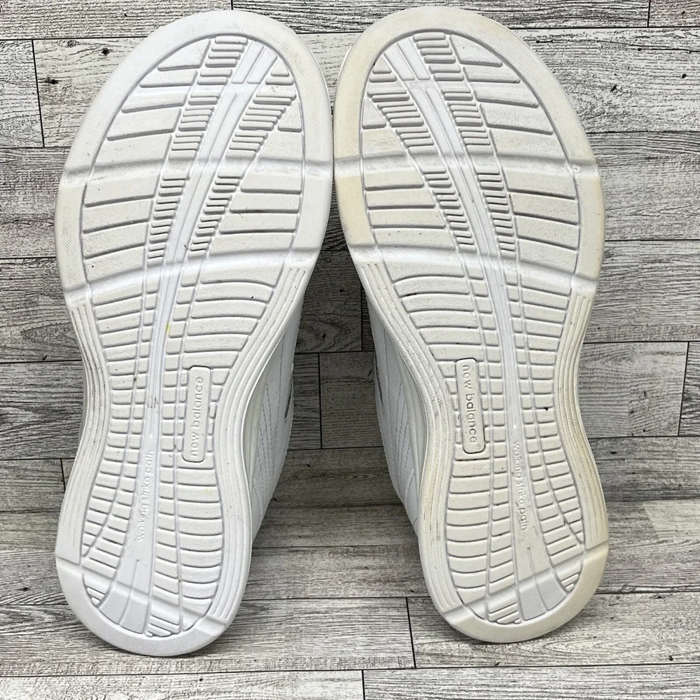 New Balance 577 MW577VW White Leather Hook And‎ Loop Shoes Men Size 8 2E